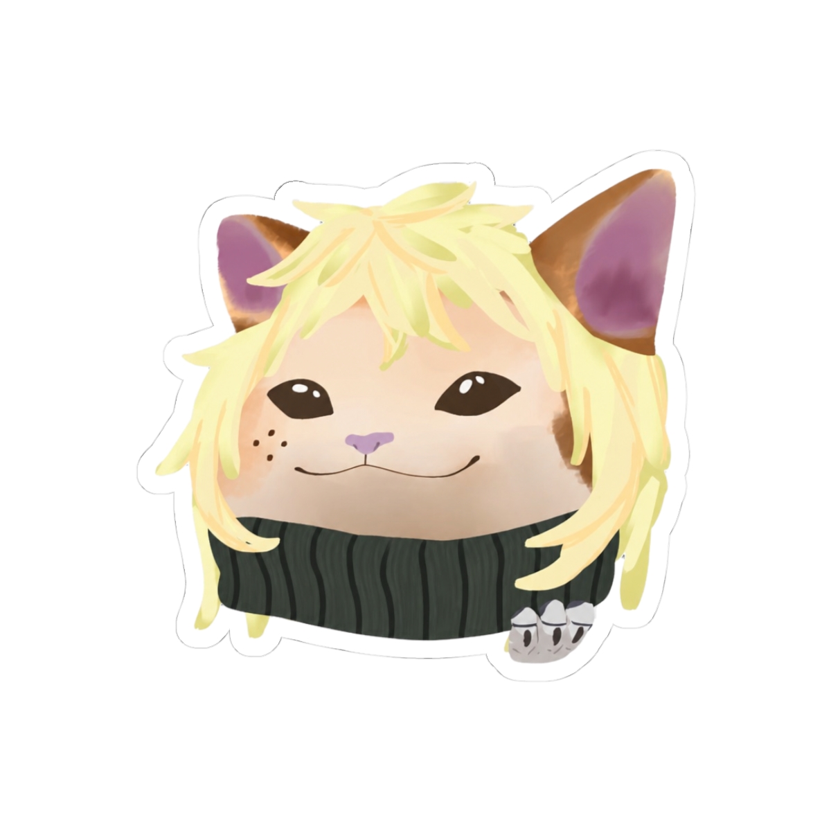 Locking Cat Funny Cunning Feline Sticker - Official stickers merchandise