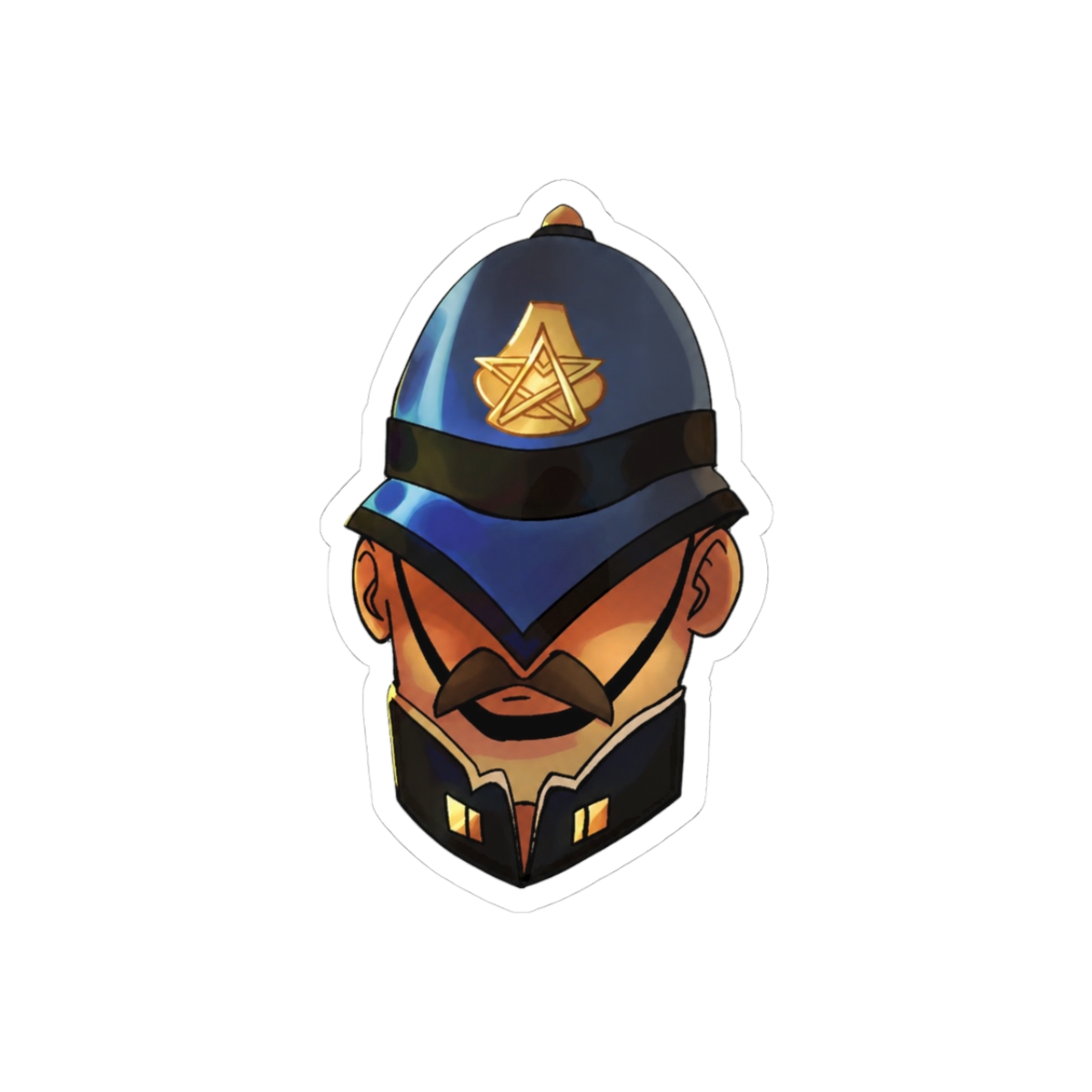 Deadlock Warden Bold Gaming Fierce Sticker - Official stickers merchandise