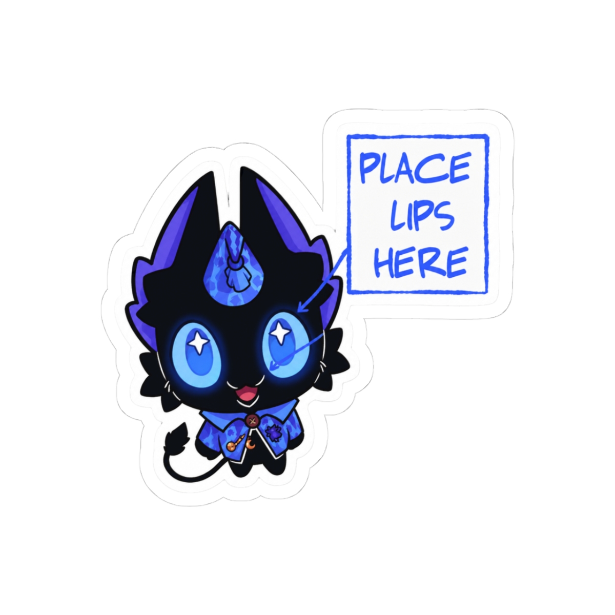 Place Lips Here Funny Cheeky Sticker - Official stickers merchandise
