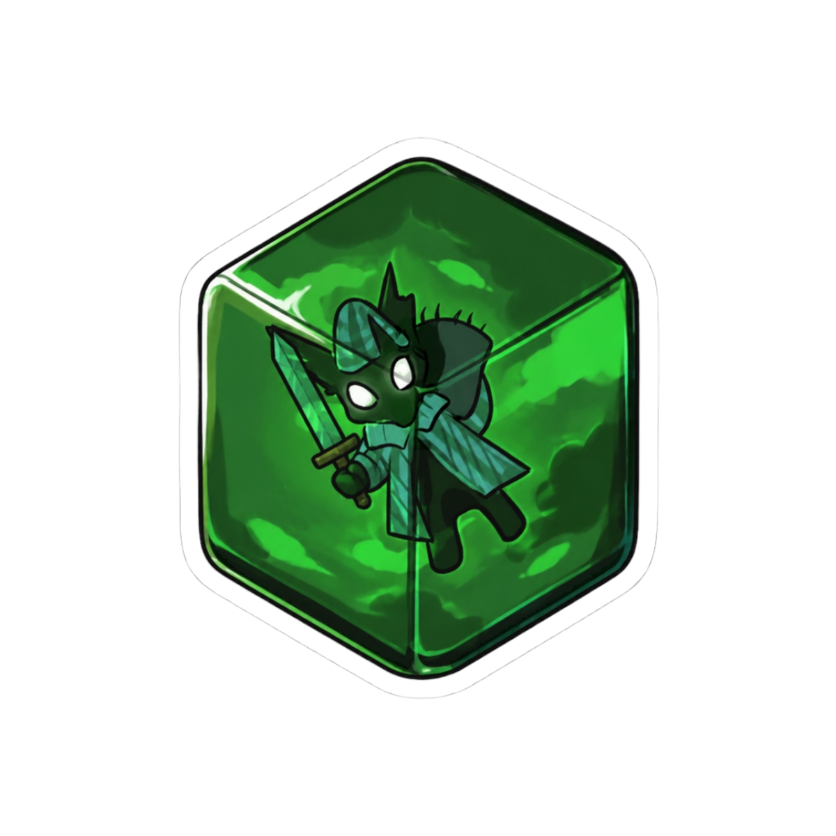 Deadlock Rem in the Cube Cute Sticker - Gamer Vinyl Decal - Official stickers merchandise