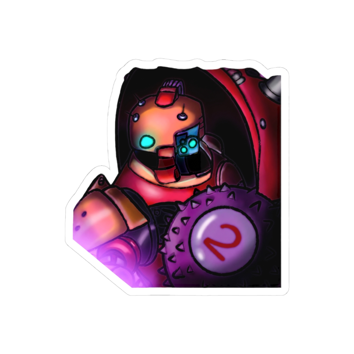 Laser’s Running Hot Sci-Fi Fiery Sticker - Official stickers merchandise